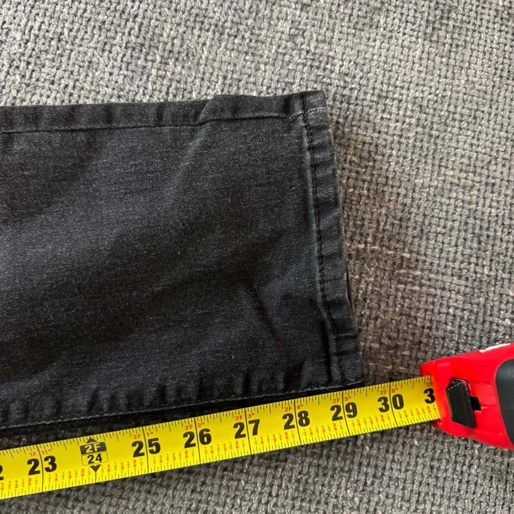 True Religion Geno Relaxed Slim Jeans Women 16 Black Charcoal Streetwear Denim - Picture 10 of 13